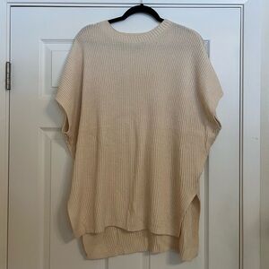 Women's Cream High Low Knit Top